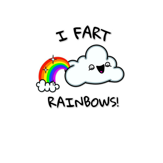 I Fart Rainbows Cloud Temporary Tattoo