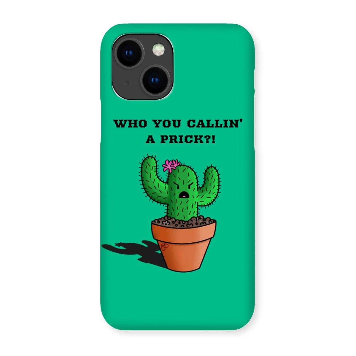 Prickly Cactus Green Snap Phone Case Rose Jane Designs