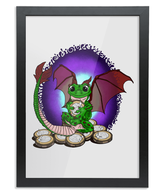 Baby Dragon Framed A3 Fine Art Print
