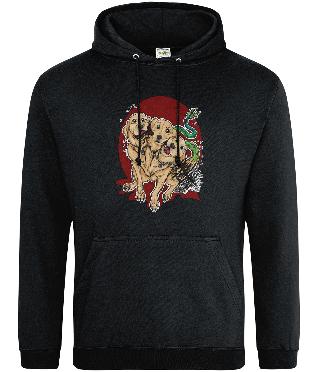 Golden Retriever Cerberus Black Smoke Hoodie