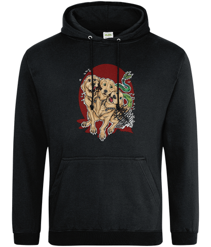 Golden Retriever Cerberus Black Smoke Hoodie