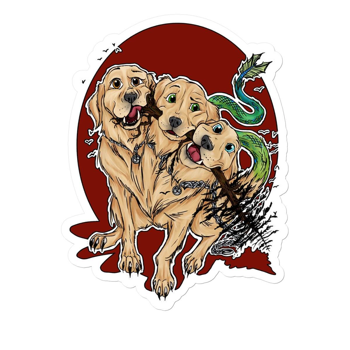 Cerberus 8.5 Inch Sticker