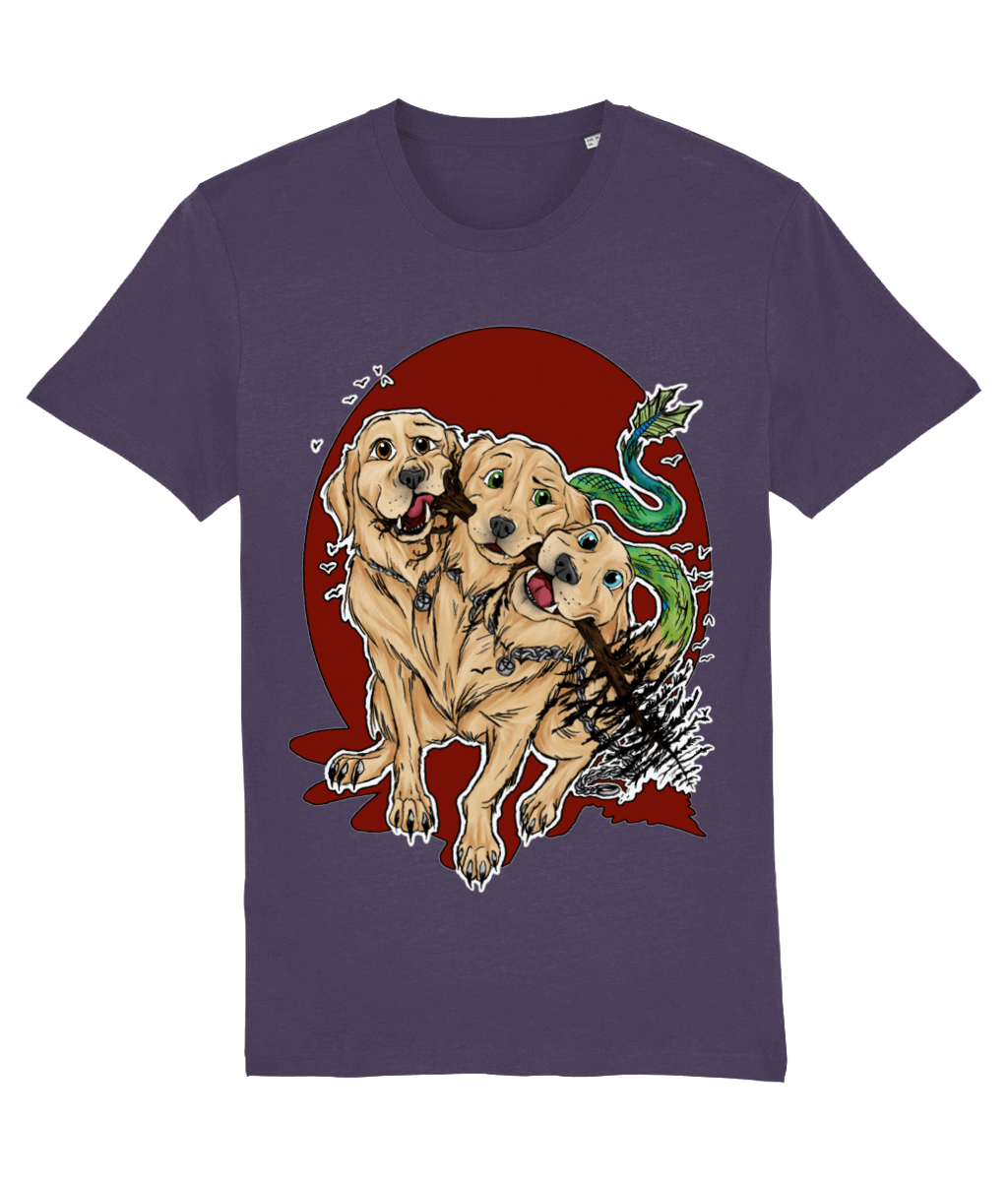 Golden Retriever Cerberus Indigo Hush T-Shirt