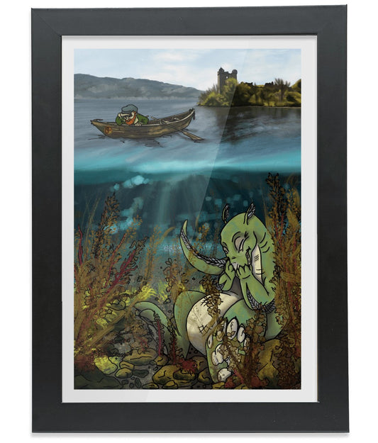 Nessie Framed A4 Fine Art Print