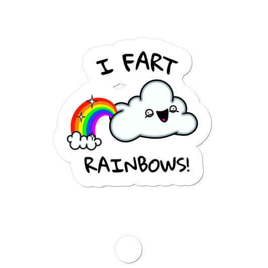 I Fart Rainbows Cloud Sticker